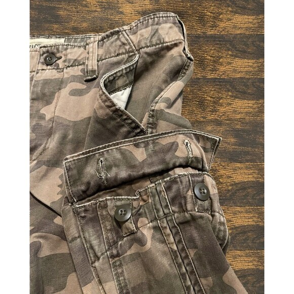 Vintage Camo Cargo Pants Men 36x30 Microsanded Heavy Twill Baggy No Boundaries - Picture 11 of 16